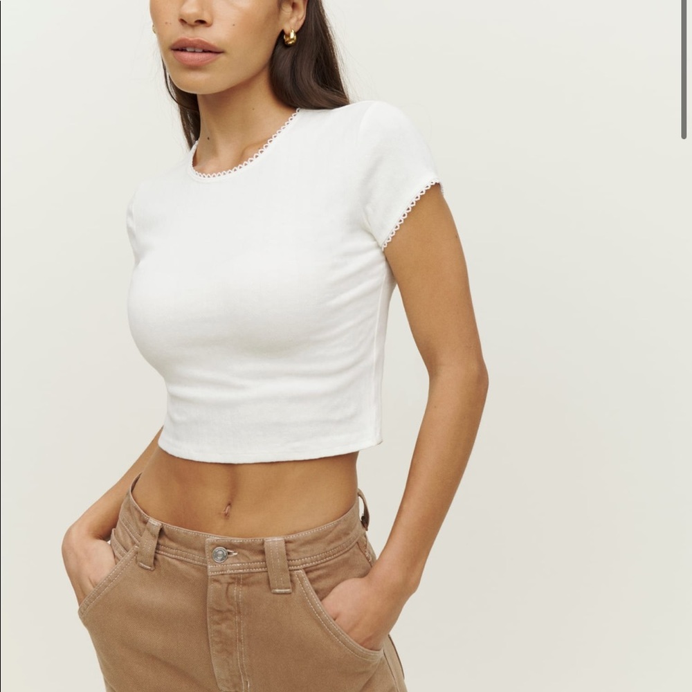 COPY - Reformation Muse Pointelle Tee